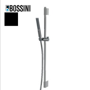 Ensemble barre de douche ronde et douchette noir mat Apice - Bossini DA5061073