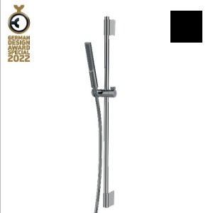 Ensemble barre de douche ronde et douchette noir mat Apice - Bossini DA5061073