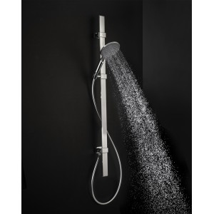 Ensemble barre de douche plate et pomme de douche chromé Apice - Bossini D48086030