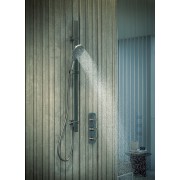 Ensemble barre de douche plate et pomme de douche chromé Apice - Bossini D48086030