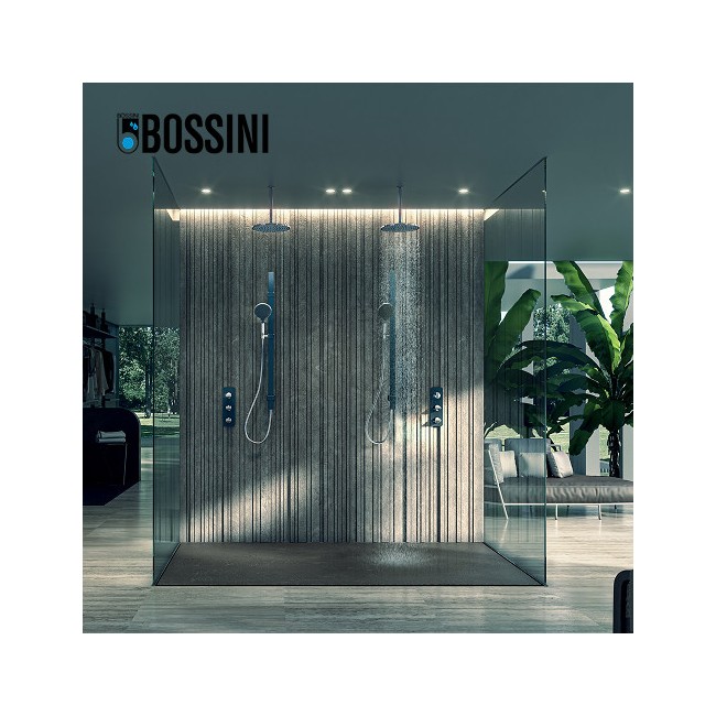 Ensemble barre de douche plate et pomme de douche chromé Apice - Bossini D48086030