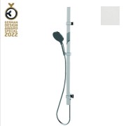 Ensemble barre de douche plate et pomme de douche blanc mat Apice - Bossini D48086045