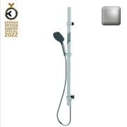 Ensemble barre de douche plate et pomme de douche nickel satiné Apice - Bossini D48086094