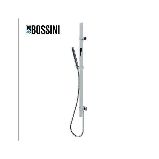 Ensemble barre de douche plate et douchette chromé Apice - Bossini D48088030