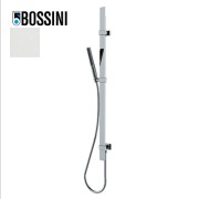 Ensemble barre de douche plate et douchette blanc mat Apice - Bossini D48088045
