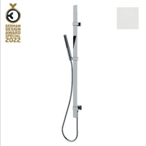 Ensemble barre de douche plate et douchette blanc mat Apice - Bossini D48088045