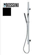 Ensemble barre de douche plate et douchette noir mat Apice - Bossini D48088073