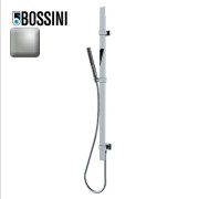 Ensemble barre de douche plate et douchette nickel satiné Apice - Bossini D48088094