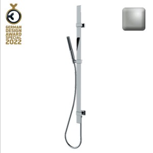 Ensemble barre de douche plate et douchette nickel satiné Apice - Bossini D48088094