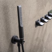 Douchette slim ronde 31mm noir mat Apice - Bossini B00910073