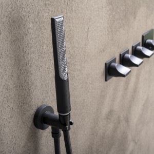 Douchette slim ronde 31mm noir mat Apice - Bossini B00910073