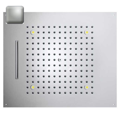 Plafond de douche pour chromothérapie inox mat brossé Dream - Bossini H389050075