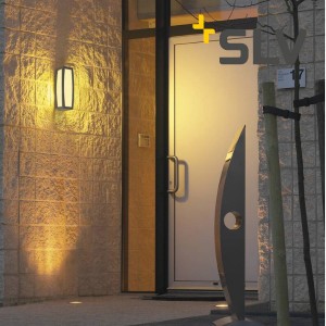 Appliques extérieures avec détecteur MERIDIAN BOX SENSOR applique anthracite E27 max 25W détecteur de mouvement - SLV 230085 