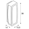 Appliques extérieures avec détecteur MERIDIAN BOX SENSOR applique anthracite E27 max 25W détecteur de mouvement - SLV 230085 