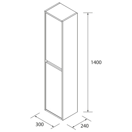 Colonne suspendue 1400 Noja Noyer Maya - SALGAR 104368