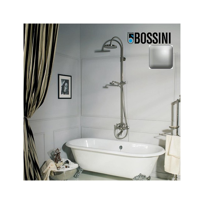 Mélangeur kit colonne bain-douche mural inverseur nickel satiné Liberty Line - Bossini L01203094