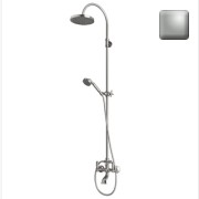 Mélangeur kit colonne bain-douche mural inverseur nickel satiné Liberty Line - Bossini L01203094