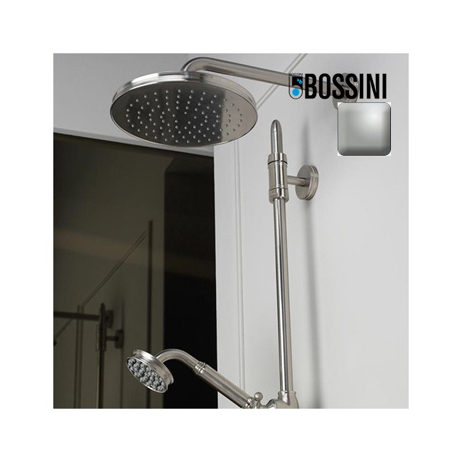 Pomme de tête 210mm et bras de fixation mural nickel satiné Liberty Line - Bossini H27740G094