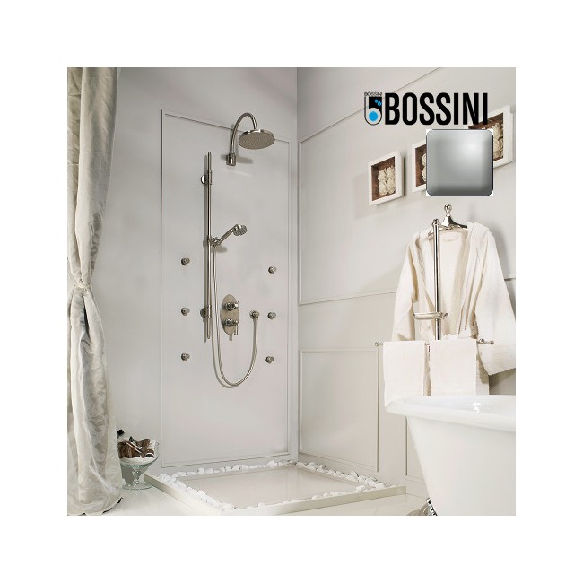 Ensemble barre de douche 110cm nickel satiné Liberty Line - Bossini D19001094