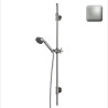 Ensemble barre de douche 110cm nickel satiné Liberty Line - Bossini D19001094