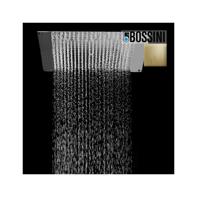 Kit plafond de douche rectangulaire or brossé Dream Flat - Bossini H383910043