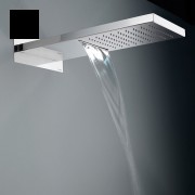 Douche de tête murale rectangulaire noir mat Manhattan - Bossini I00570073