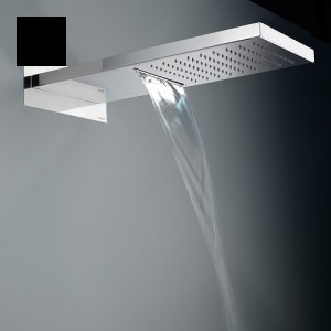 Douche de tête murale rectangulaire noir mat Manhattan - Bossini I00570073