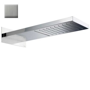 Douche de tête murale rectangulaire acier brossé Manhattan - Bossini I00570075