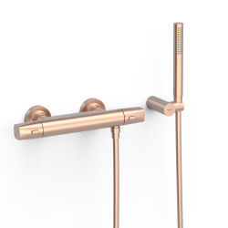 Ensemble douche thermostatique Or Rose Mat 24K - TRES 19016449OPM 