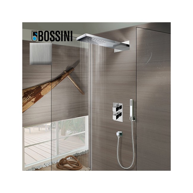 Douche de tête murale monojet acier brossé Manhattan - Bossini I00575075