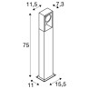 Borne Extérieure simple LED 15W ESKINA FRAME anthracite - SLV 1004750