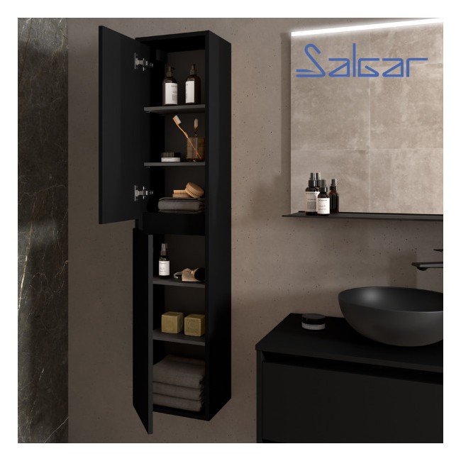 Colonne suspendue 1400 Noja Black Satin - SALGAR 104362