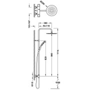 Colonne de douche thermostatique 2 voies Chrome - TRES 19039316 