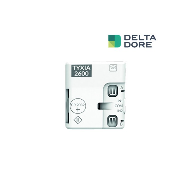 Émetteur nanomodule à pile 2 voies radio multifonction Tyxia 2600 - Delta Dore 6351399