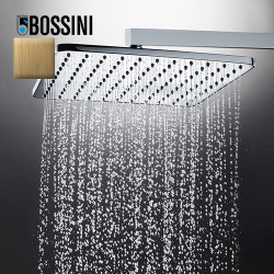 Pomme de tête carrée 280mm jet de pluie autonettoyant bronze Cosmo - BOSSINI I00598022