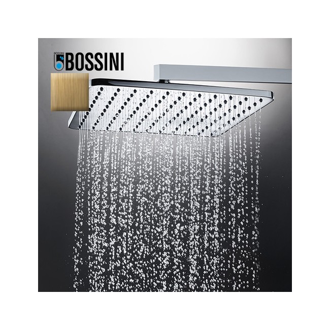 Pomme de tête carrée 280mm jet de pluie autonettoyant bronze Cosmo - BOSSINI I00598022
