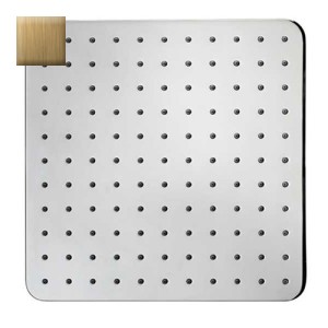 Pomme de tête carrée 280mm jet de pluie autonettoyant bronze Cosmo - BOSSINI I00598022