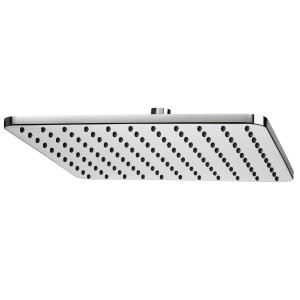 Pomme de tête carrée 280mm jet de pluie autonettoyant chromé Cosmo - BOSSINI I00598030