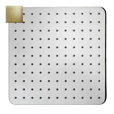 Pomme de tête carrée 280mm jet de pluie autonettoyant or brossé Cosmo - BOSSINI I00598043