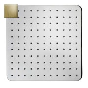 Pomme de tête carrée 280mm jet de pluie autonettoyant or brossé Cosmo - BOSSINI I00598043