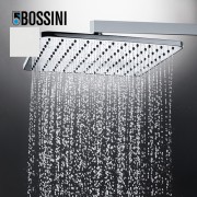 Pomme de tête carrée 280mm jet de pluie autonettoyant blanc mat Cosmo - BOSSINI I00598045