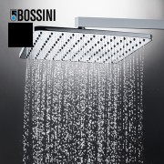 Pomme de tête carrée 280mm jet de pluie autonettoyant noir mat Cosmo - BOSSINI I00598073