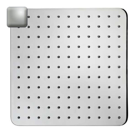 Pomme de tête carrée 280mm jet de pluie autonettoyant nickel satiné Cosmo - BOSSINI I00598094