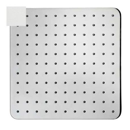 Pomme de tête carrée 230mm jet de pluie autonettoyant blanc mat Cosmo - BOSSINI I00597045