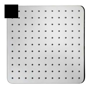Pomme de tête carrée 230mm jet de pluie autonettoyant noir mat Cosmo - BOSSINI I00597073