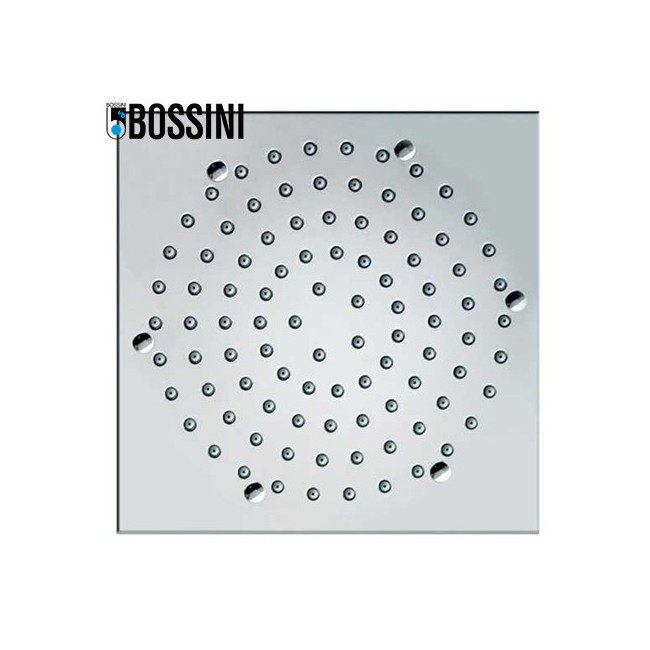 Pomme de tête carrée 210mm jet de pluie autonettoyant chromé Cube - BOSSINI I00720030