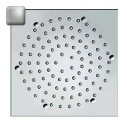 Pomme de tête carrée 210mm jet de pluie autonettoyant nickel satiné Cube - BOSSINI I00720094