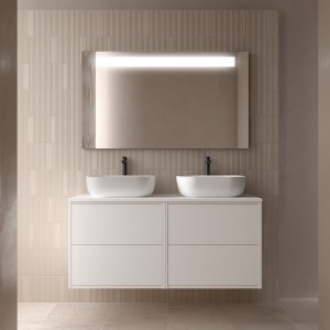 Ensemble Salle De Bains Optimus 120 4 Tiroirs White Satin - SALGAR 104654 