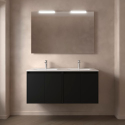 Ensemble Salle De Bains Noja 120 4 Portes Black Satin - SALGAR 105088 
