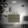 Ensemble Salle De Bains Noja 90 2 Tiroirs Green Satin - SALGAR 105421 